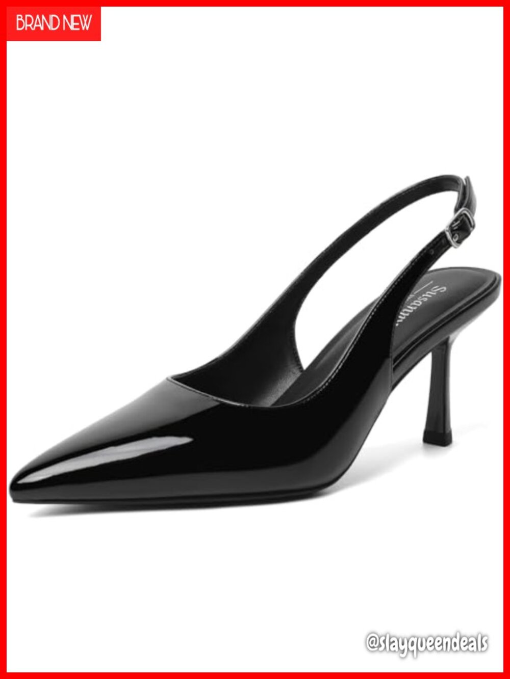 Susanny Pointed Toe Stiletto Kitten Heel Pumps Slingback Heels Women